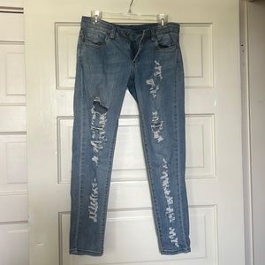 BLANKNYC Distressed Skinny Ankle Jeans